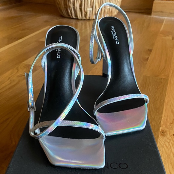 Nearly-new Tony Bianco Silver ‘Banji’ Heels, Size 7.5 - Picture 7 of 11